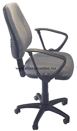 SILLA SECRETARIAL AMPLIA, RECLINABLE Y CON CODERAS